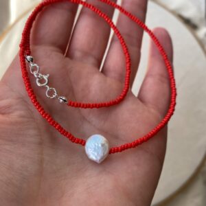 Gargantilla Perla roja