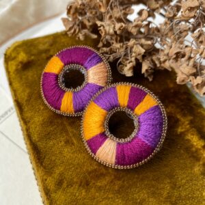 Aros KREIS morado, burdeo y ocre