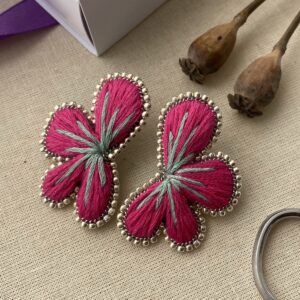 Aros Nuri fucsia y menta